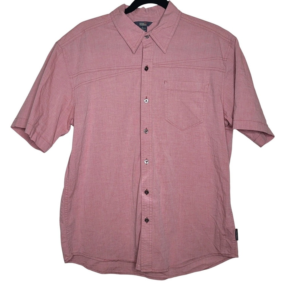 Royal‎ Robbins Short Sleeve Heathered Red Men's Large Outdoor Rugged Refinement